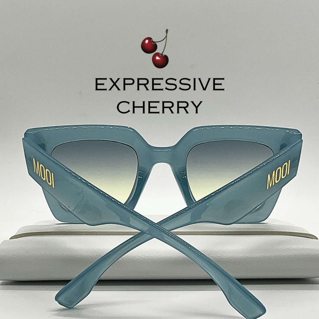Pamela (Denim) - Oversized Sunglasses - Expressive Cherry
