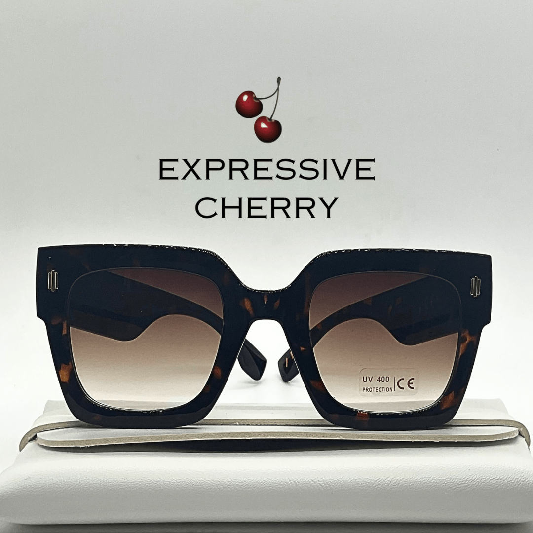 Pamela (Torte) - Oversized Sunglasses - Expressive Cherry