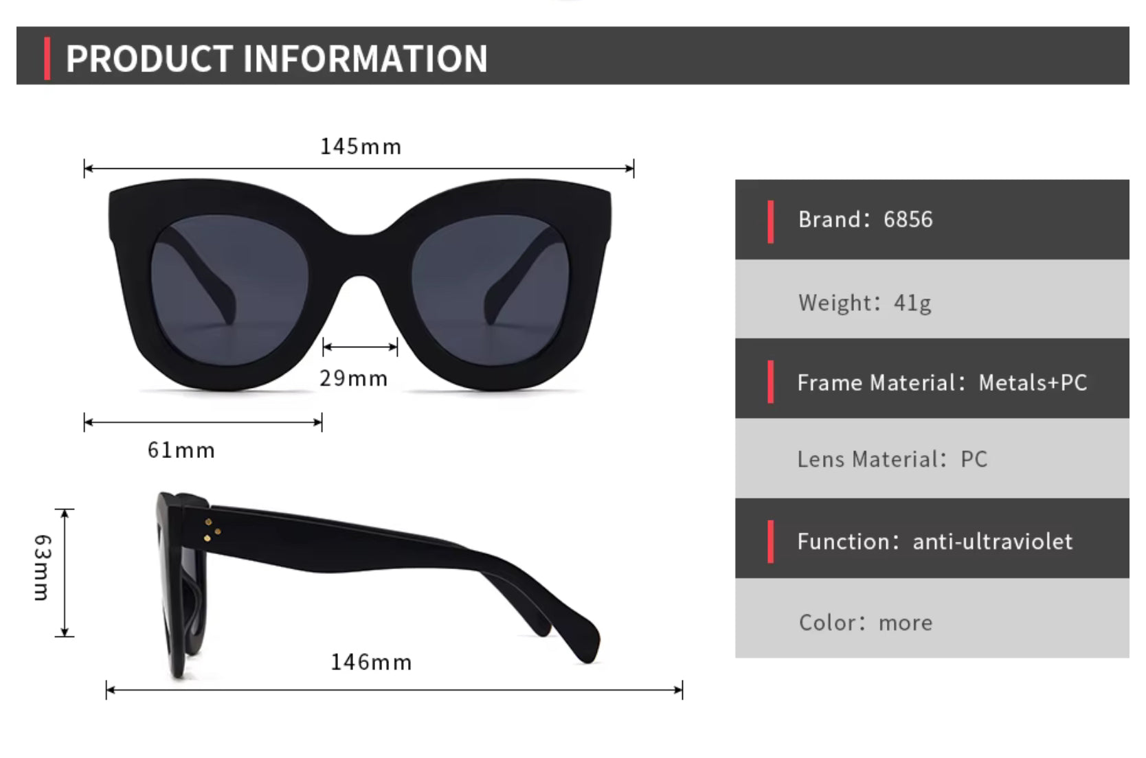 Purdy (Fox / Leopard) - Butterfly sunglasses - Expressive Cherry