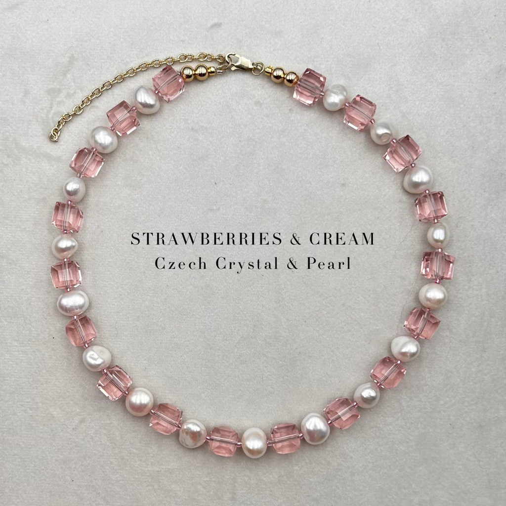 Strawberries & Cream Necklace