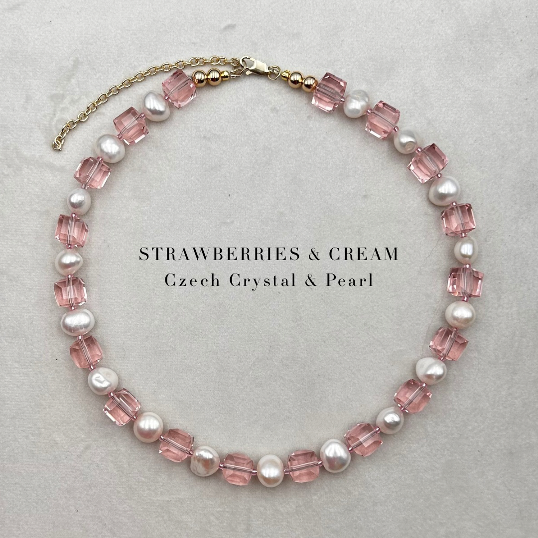 Strawberries & Cream Necklace