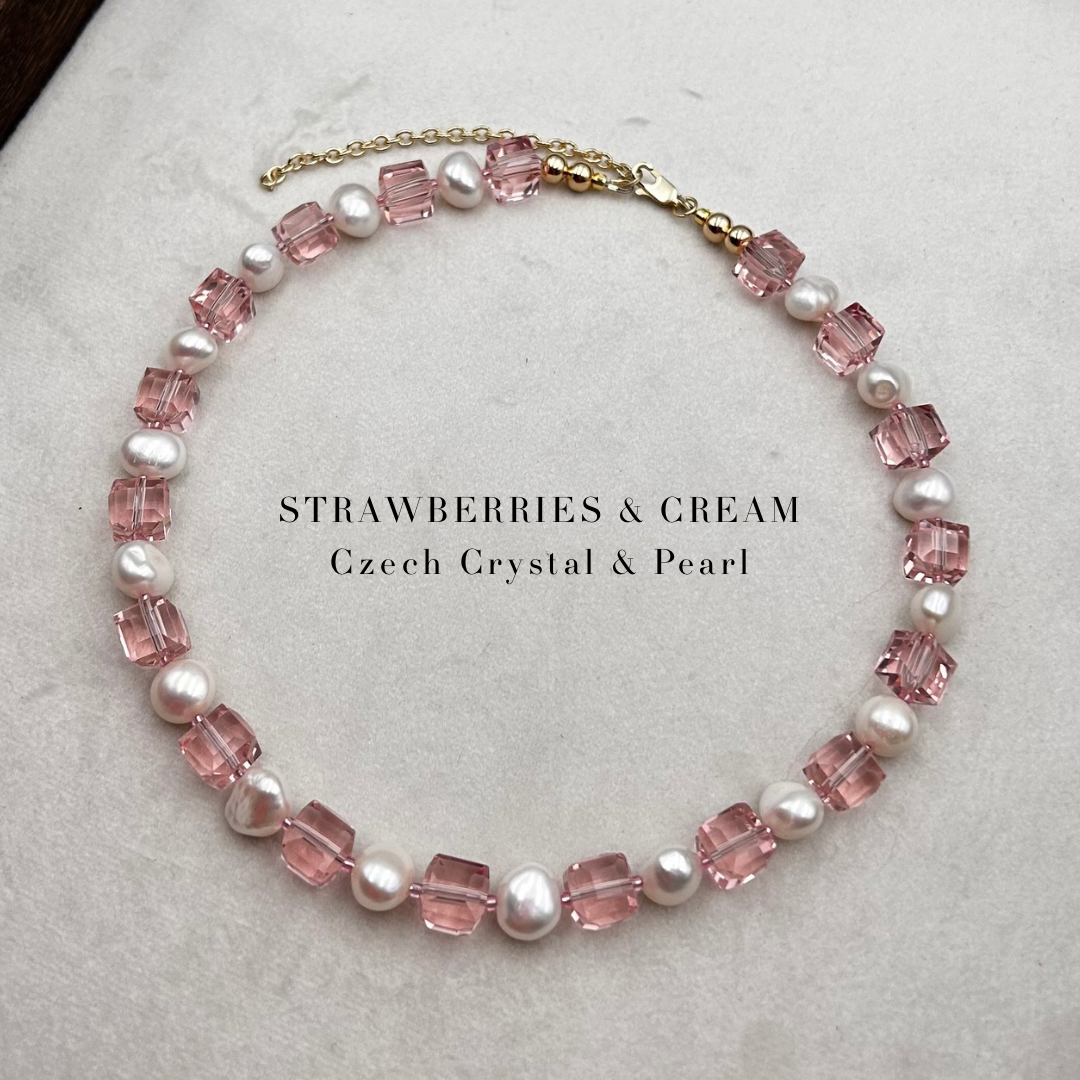 Strawberries & Cream Necklace
