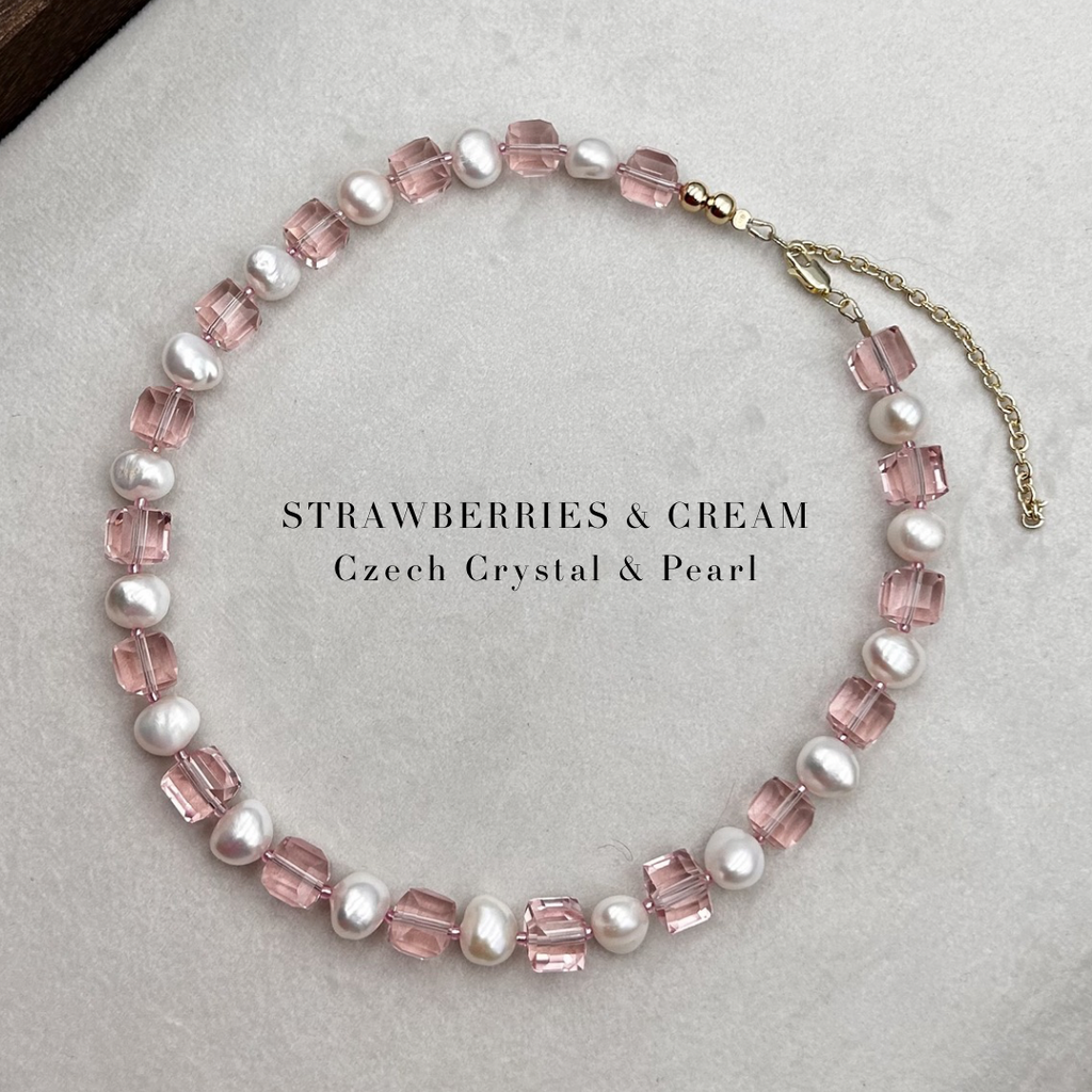 Strawberries & Cream Necklace