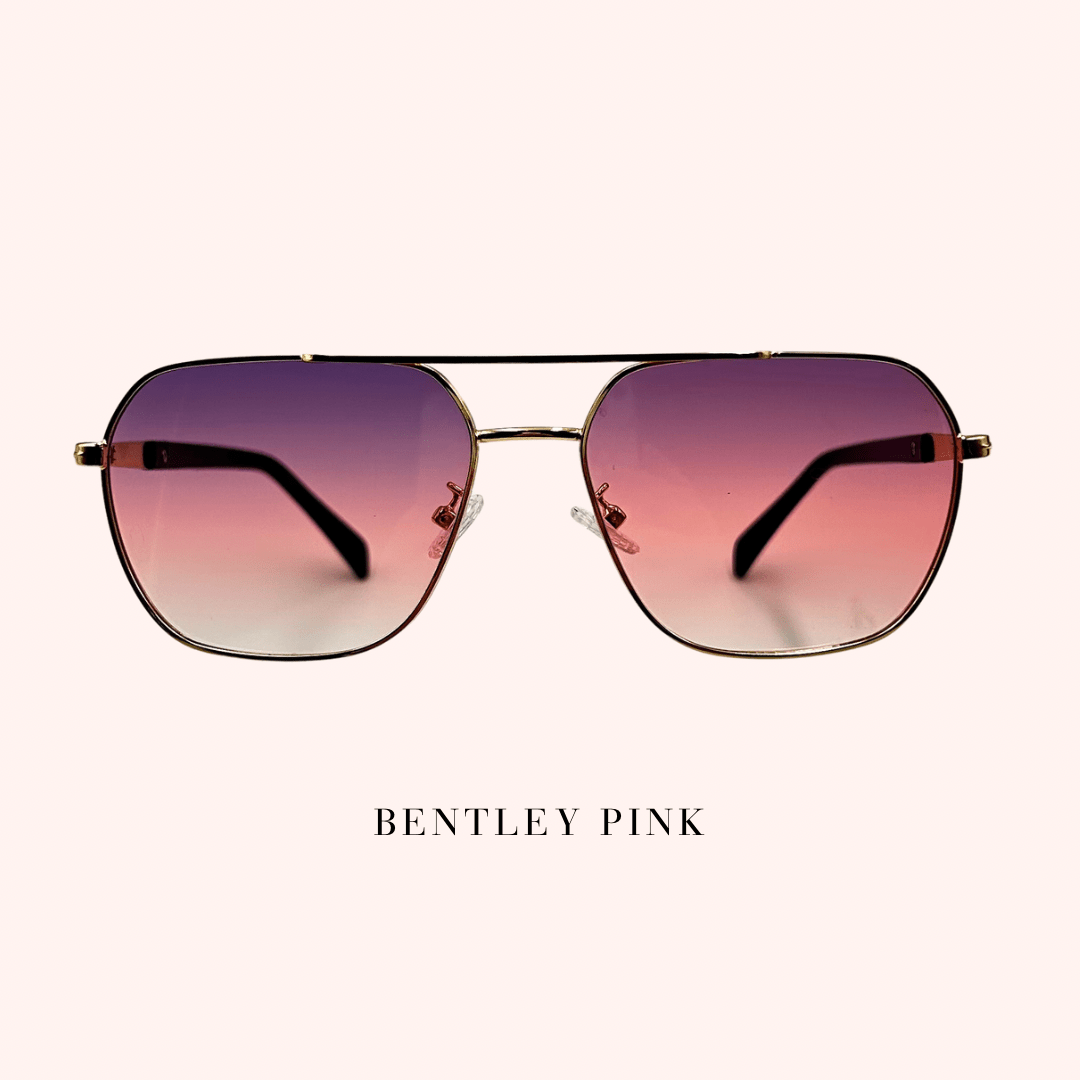 Bentley Sunglasses | Double Bridge Aviators - Expressive Cherry