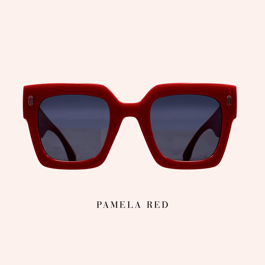 Pamela Sunglasses | Red Frames - Expressive Cherry