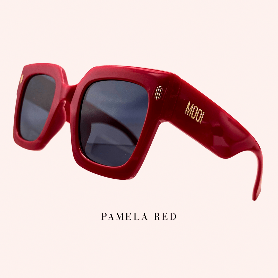 Pamela Sunglasses | Red Frames - Expressive Cherry