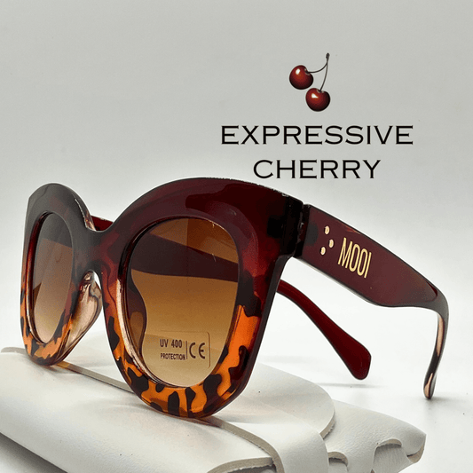 Purdy (Fox / Leopard) - Butterfly sunglasses - Expressive Cherry