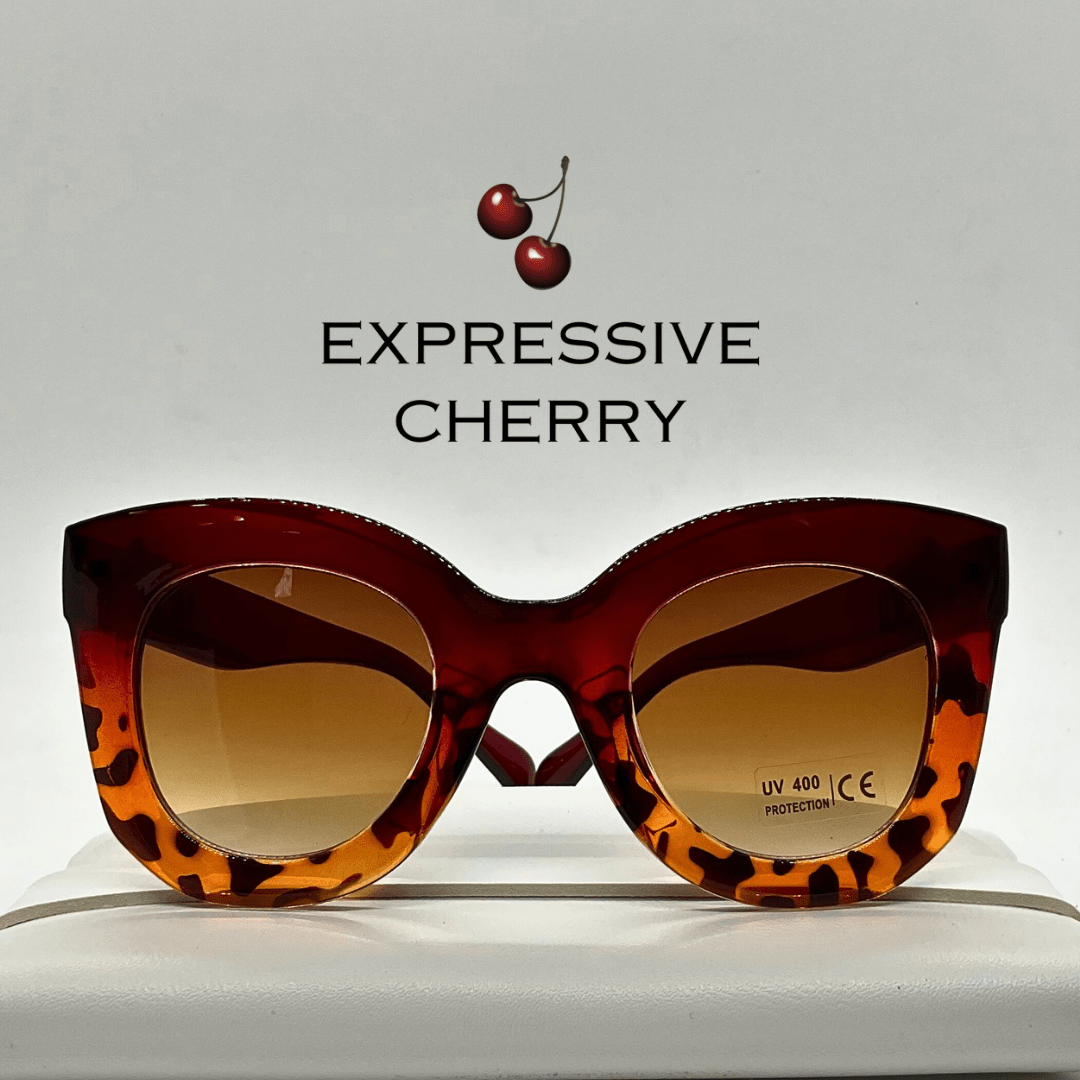 Purdy (Fox / Leopard) - Butterfly sunglasses - Expressive Cherry