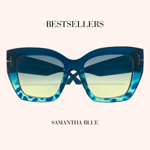 Samantha Oversized Sunglasses in Blue (limited edition) Inspired by Tom Ford.