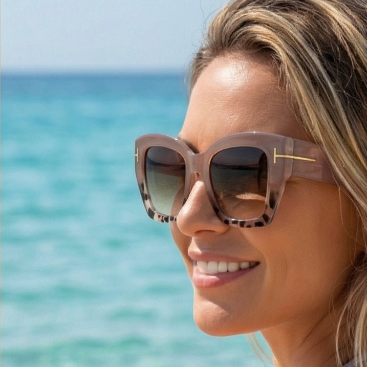 Samantha Sunglasses | Nude Frame - Expressive Cherry