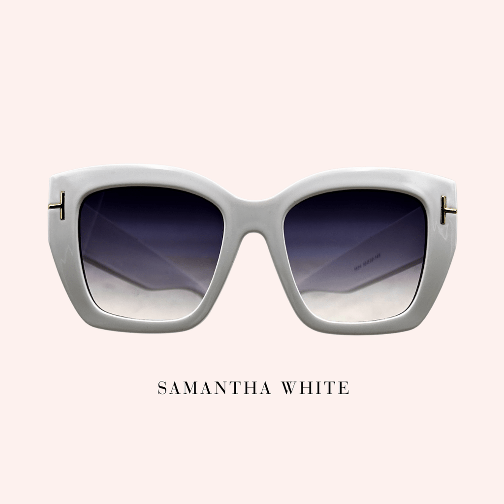 Samantha Sunglasses | White - Expressive Cherry