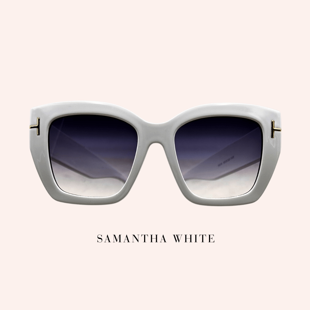 Samantha Sunglasses | White - Expressive Cherry