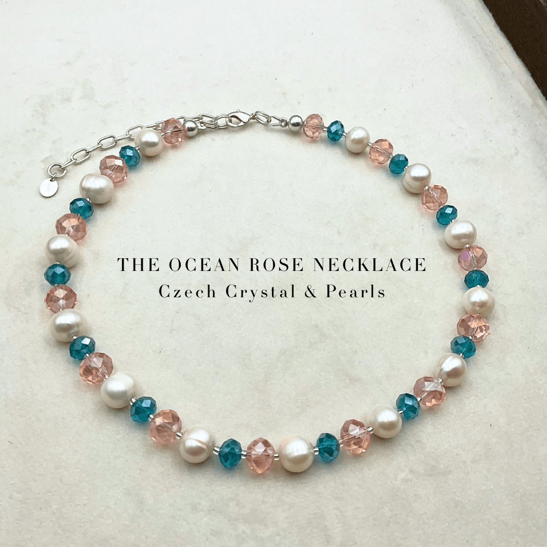 The Ocean Rose Necklace - Expressive Cherry