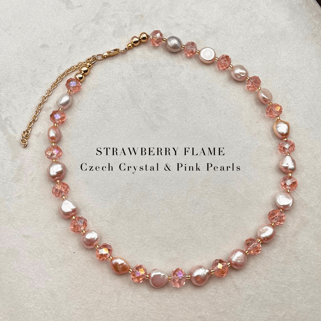 The Strawberry Flame Necklace - Expressive Cherry