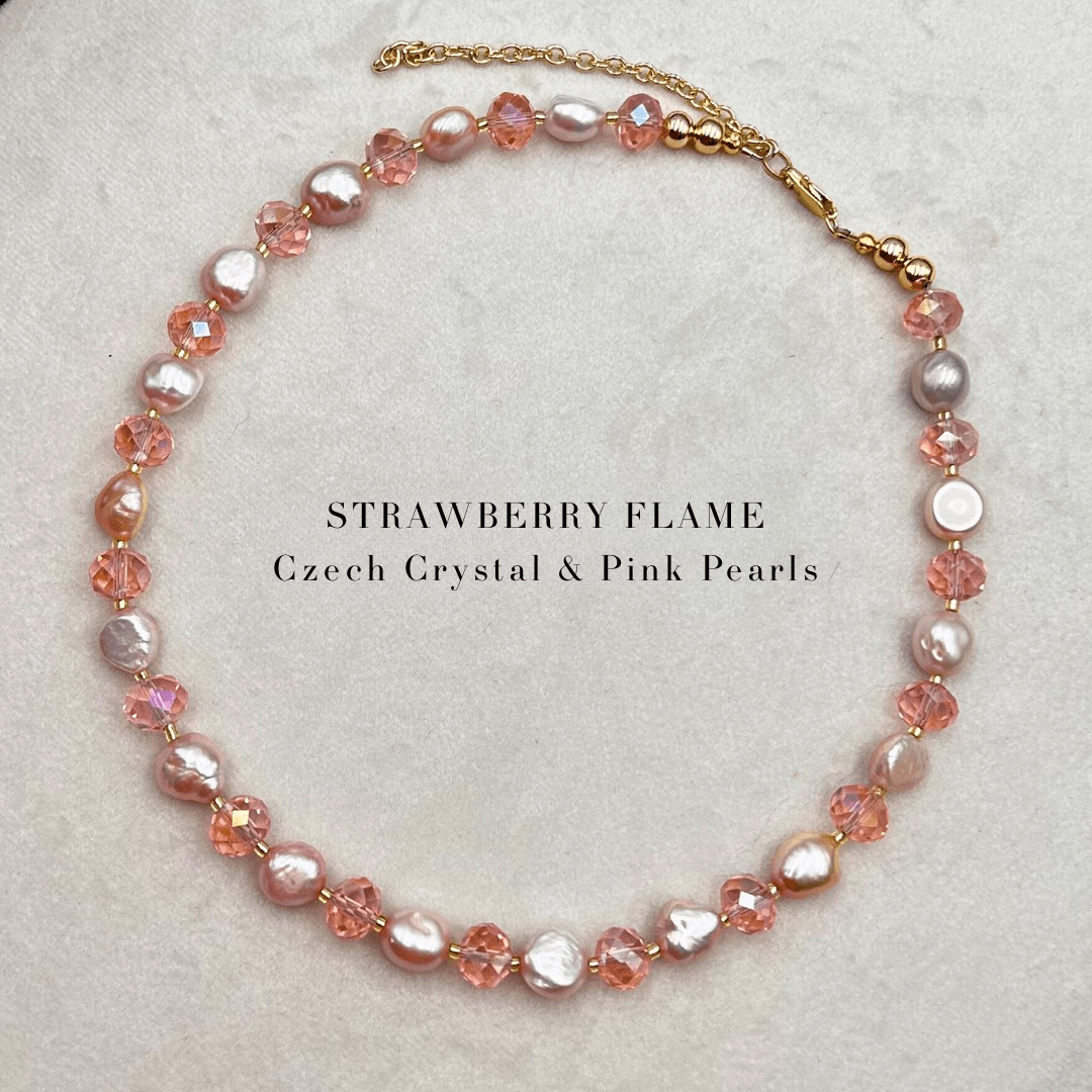 The Strawberry Flame Necklace - Expressive Cherry