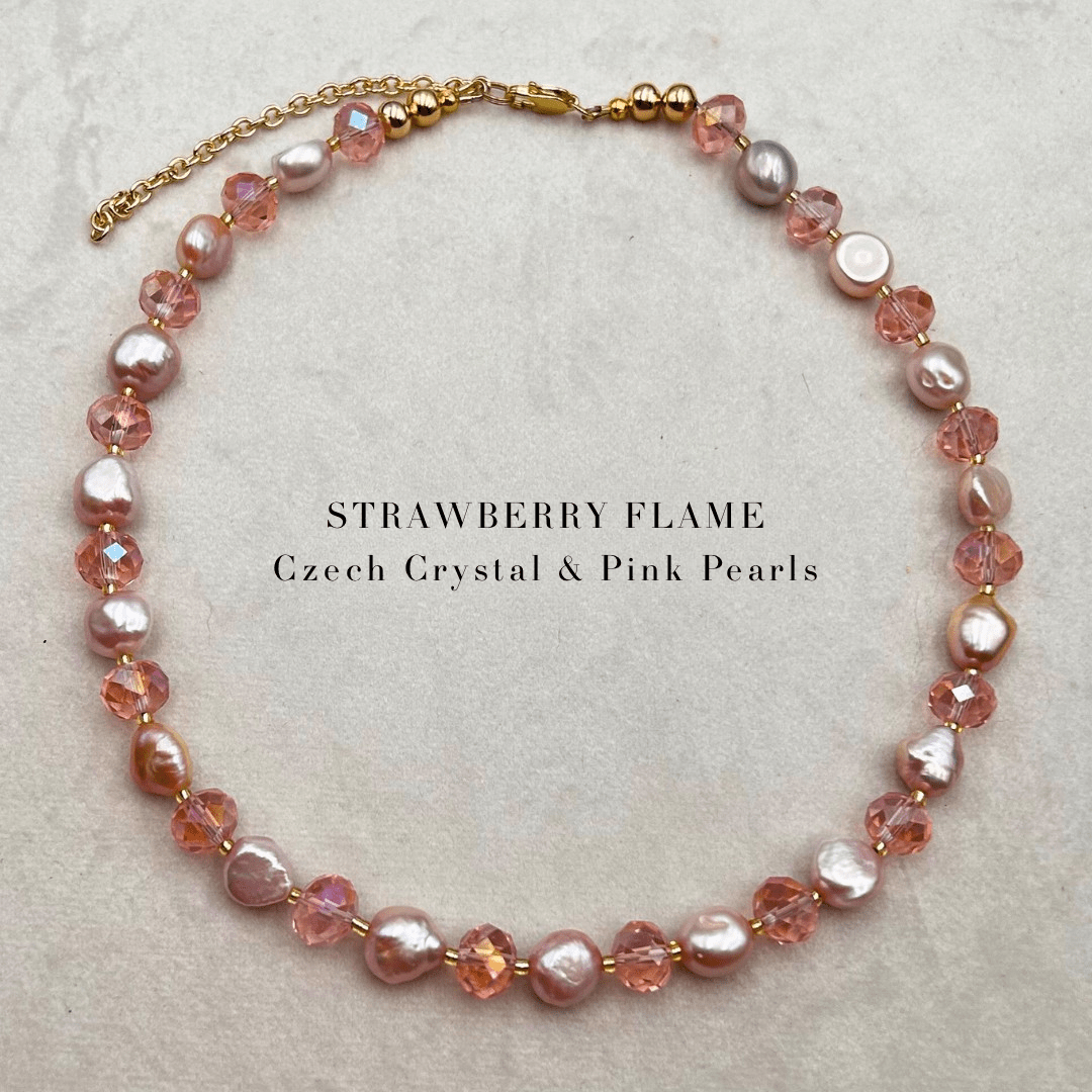 The Strawberry Flame Necklace - Expressive Cherry