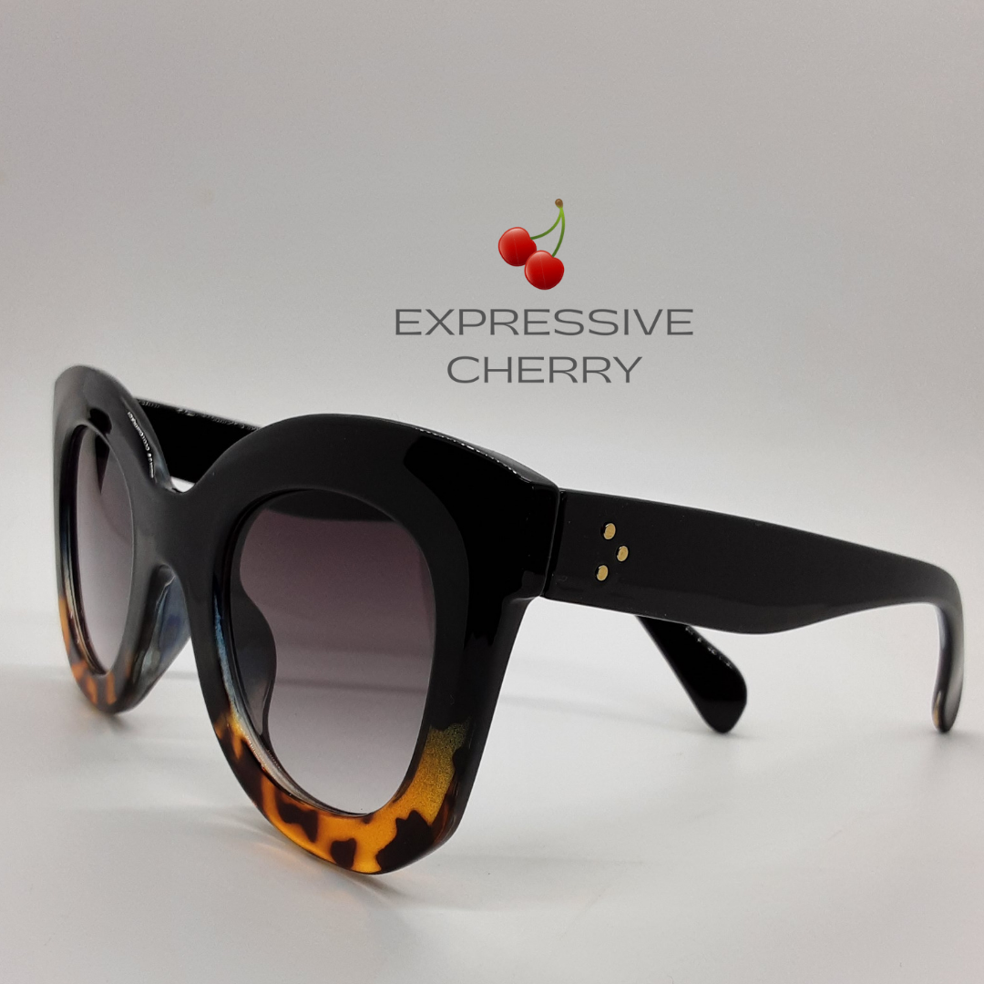 Purdy (Black Leopard) - Butterfly sunglasses