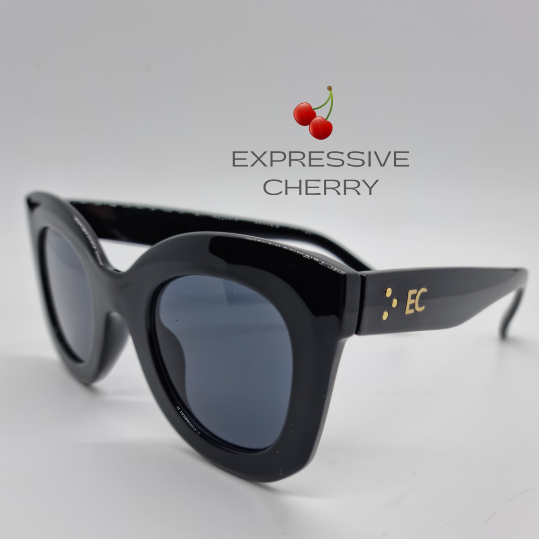 Purdy (Gloss Black) - Butterfly Sunglasses
