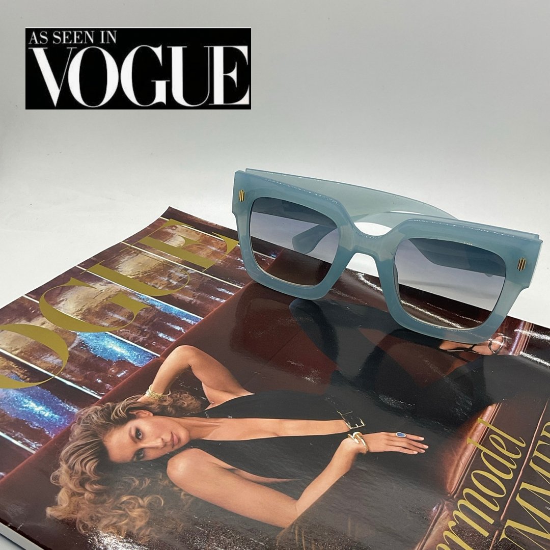 Pamela (Denim) - Oversized Sunglasses - Expressive Cherry