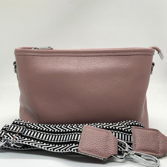 Rose Pink Leather Bag - Expressive Cherry